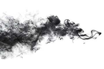 A black and white photo of smoke in the air