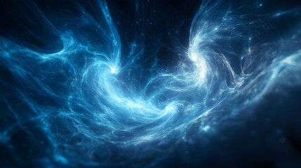 Abstract Blue Energy Swirling Light Background