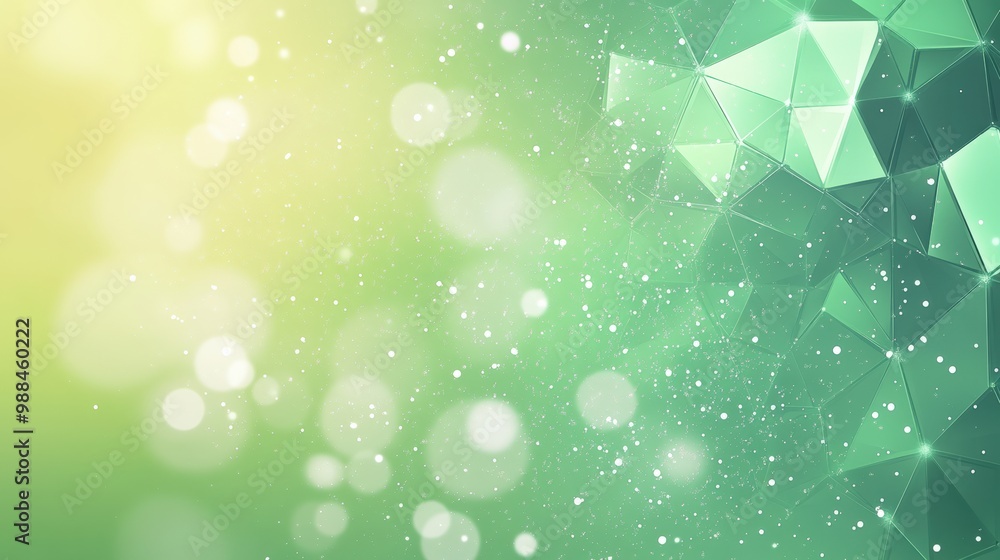 Aufkleber abstract geometric background gradient soft light green bokeh for graphic business background