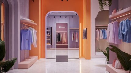 Vibrant and Modern Fashion Boutique Interior Design