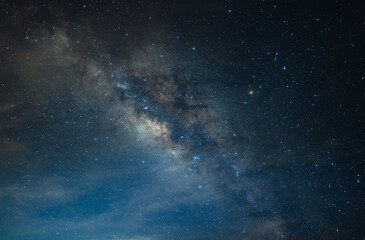 Milky way galaxy with stars and space dust in the universe