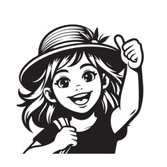 happy girl silhouette ,happy girl silhouette image ,happy girl lucky silhouette,