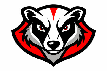 Badger head mascot logo design vector