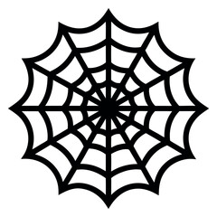 Obraz premium Spider web icon silhouette vector illustration. 