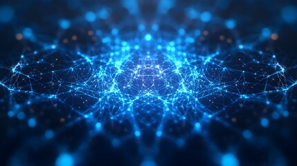 Abstract Blue Network Connection Background