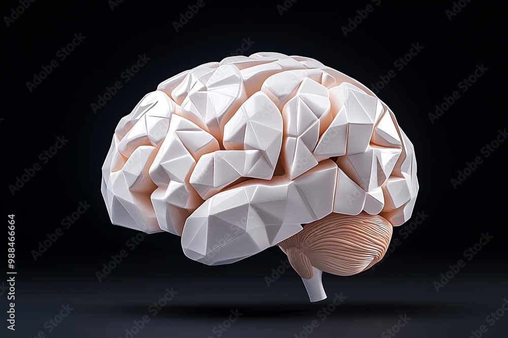 Fototapete minimalist brain design, featuring clean lines and geometric shapes in a monochromatic color scheme