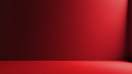 Obraz premium A solid red background with a subtle gradient from black at the edges to light red in the center. isolated on a solid red background. Illustrations 