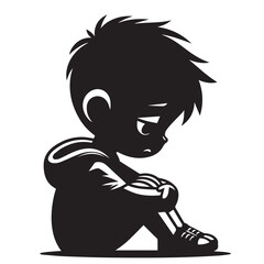 sad child silhouette ,sad child silhouette image ,sad child silhouette png ,sad boy silhouette 
