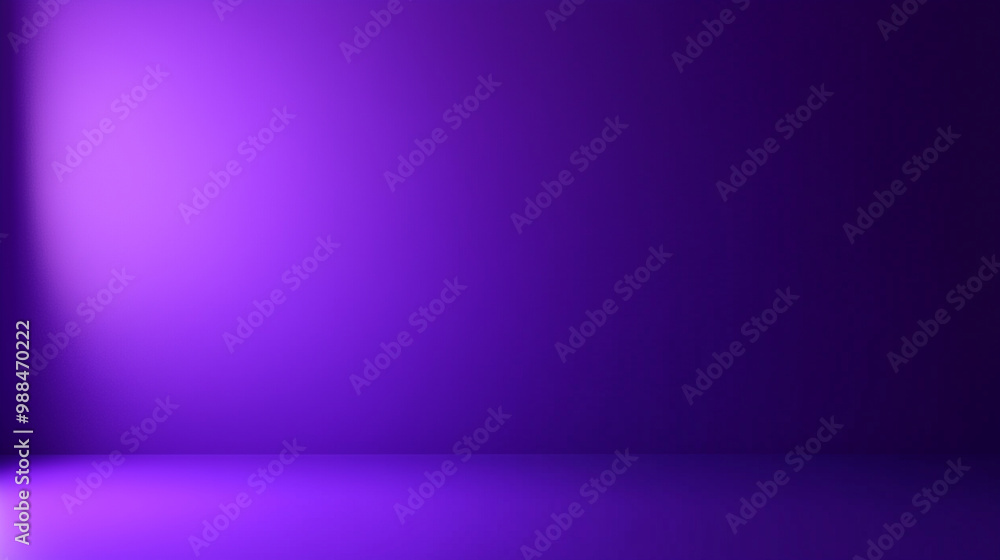 Poster a solid purple background with a subtle gradient from black at the edges to light purple in the cent
