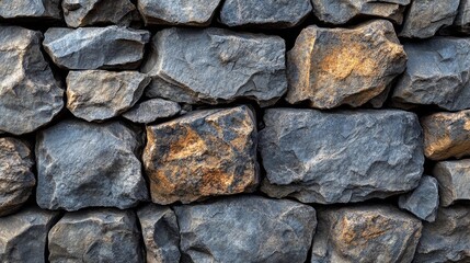 Fototapeta premium Rustic Stone Wall Texture with Natural Color Variations Generative AI