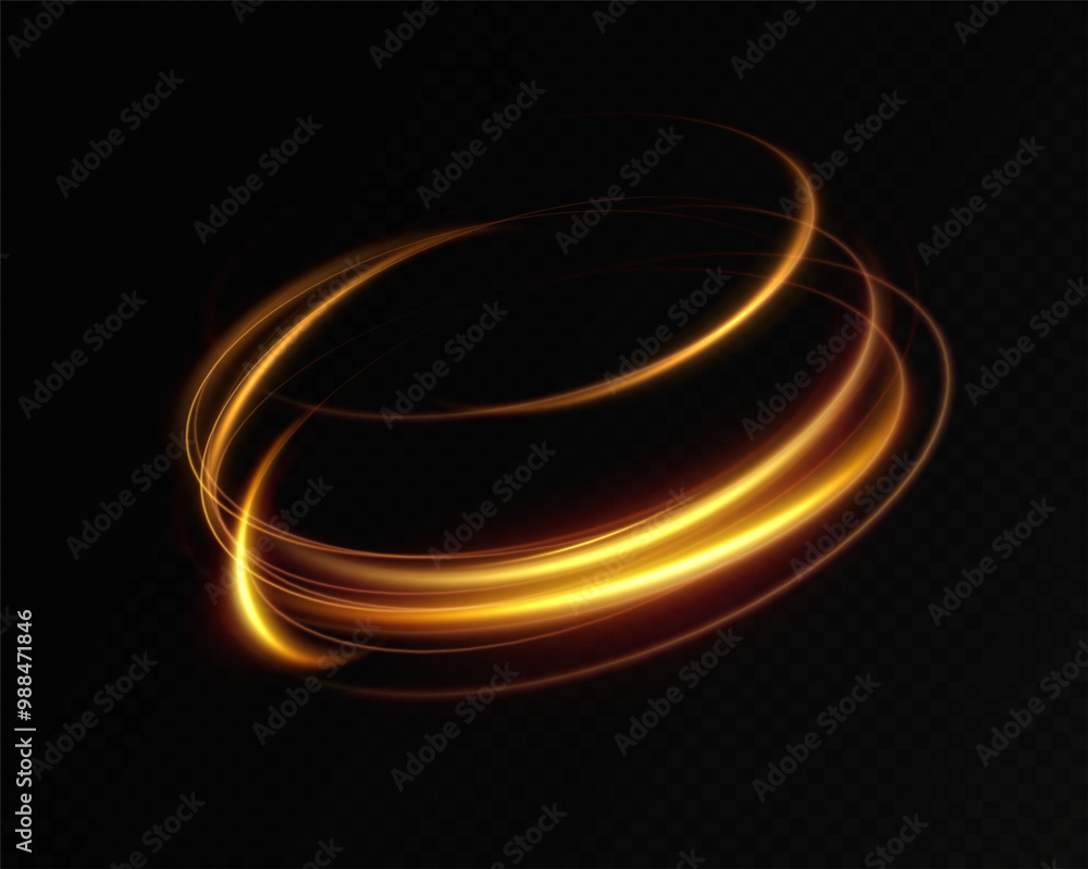 Aufkleber Shiny vortex rings shimmer on a transparent background. Sparkling circles with light effect. Light circle swirl neon lighting effect, spiral light lines.trator Artwork	