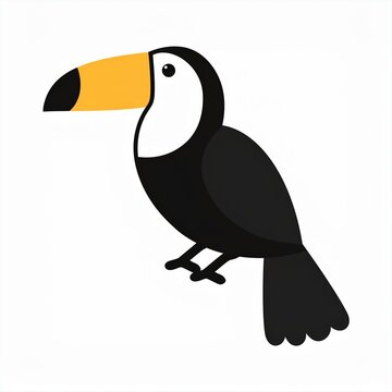 recommend clip art: toucan black icon isolated on white