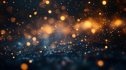 Obraz premium Abstract Bokeh Background with Warm Golden Lights