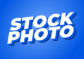 Stock photo. Text effect in 3D style with modern colors