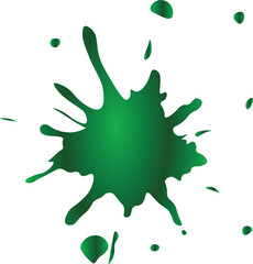 Green Color Splash Art Vector illustrator