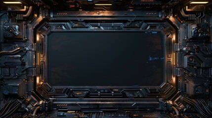 Obraz premium Futuristic Interface with Detailed Mechanical Design