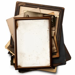 Stack of old photos mockup
