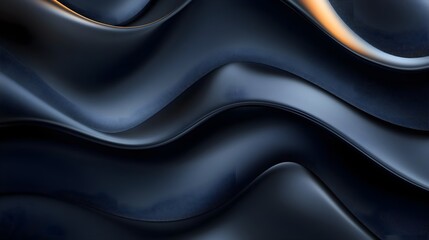 Obraz premium Abstract Dark Blue Wavy Background Texture