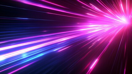 Obraz premium Abstract Neon Lights Background - Pink & Blue Streaks