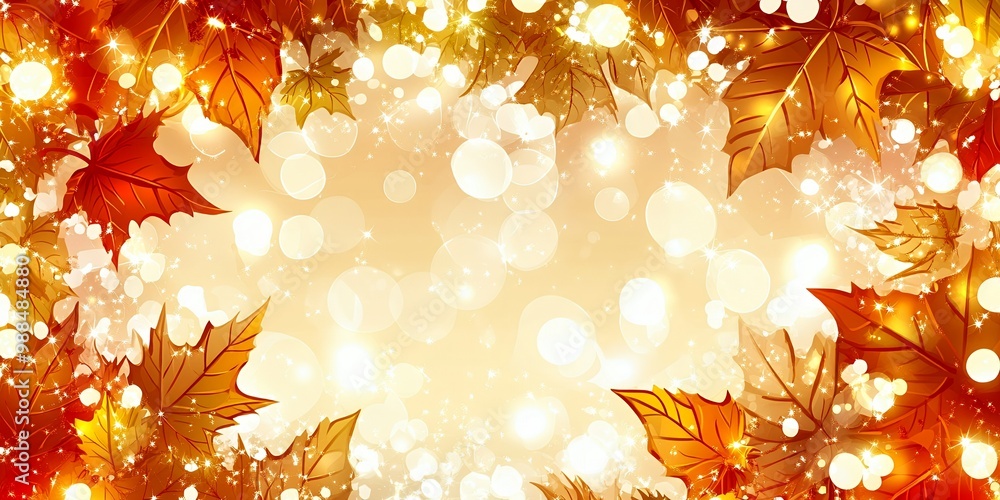 Canvas Prints Autumn leaves with bokeh background