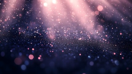 Fototapeta premium Abstract Purple Glitter Background with Bokeh Lights