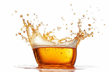 Golden Liquid Splash Illustration