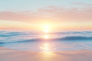 Obraz premium A breathtaking sunrise over a tranquil ocean