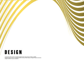 Abstract futuristic white background with golden wave pattern. Realistic 3d wallpaper with luxurious flowing lines. Perfect background for posters, websites, brochures, banners, apps, etc.