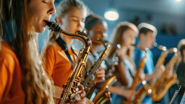 A group of teenagers rehearsing in a band,National Good Teen Day