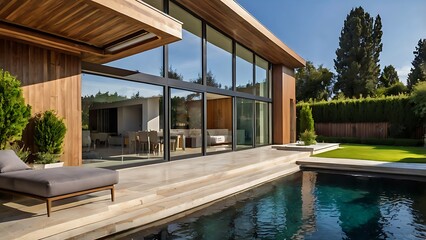 modern house with swimming pool