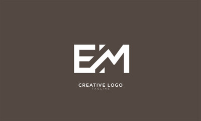 EM Abstract initial monogram letter alphabet logo design