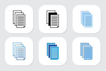 documents icons with various design styles