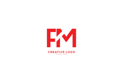 FM Abstract initial monogram letter alphabet logo design