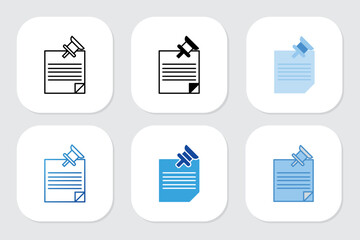 pin note icons with various design styles