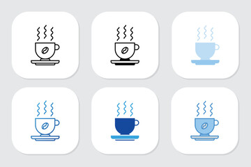 cup icons with various design styles