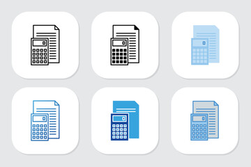 calculator icons with various design styles