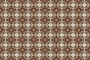 Oreintal Flora Damask Seamless pattern  embroidery, Indian style.  art ornament print.Design for carpet, cover,wallpaper, wrapping, fabric, clothing