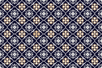 Oreintal Flora Damask Seamless pattern  embroidery, Indian style.  art ornament print.Design for carpet, cover,wallpaper, wrapping, fabric, clothing