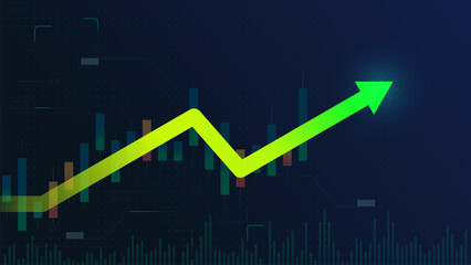 Business graph profit financial stock chart digital technology concept