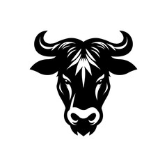 Longhorn simple flat logo design vector
