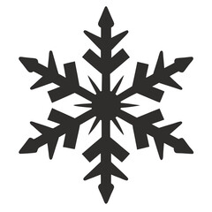 Isolated Snowflake silhouettes vector art illustration