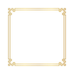 chinese frame square line, certificate frame, antique china border gold frame, chinese new year frame outline