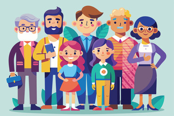 A diverse group of individuals collaborates in a bright office environment, showcasing teamwork and engagement in their respective roles.