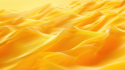 Obraz premium A close-up of a smooth, golden fabric that creates abstract waves with soft, flowing curves.