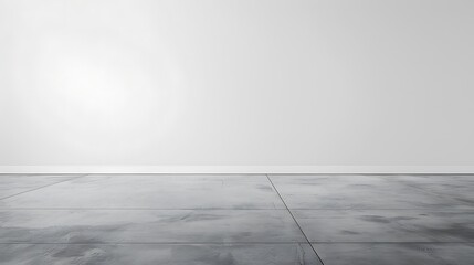 Fototapeta premium A blank office wall white empty wall with empty floor