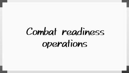 Combat readiness operations のホワイトボード風イラスト