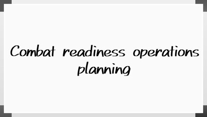 Combat readiness operations planning のホワイトボード風イラスト