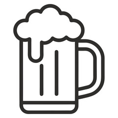 Beer Mug Icon silhouettes vector line art  illustration