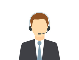Consultation, help, online icon. Vector illustration.