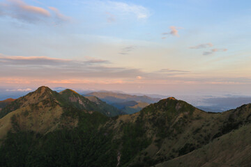 石鎚山頂上からの朝焼け